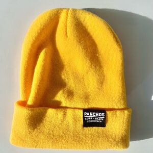 Pancho Surf And Skate Pismo Beach Yellow Beanie Hat OSFA